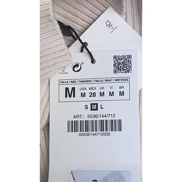 Zara Open Back Top - KNIT TOP SWEATER - Size - M - Cream - Picture 6 of 12